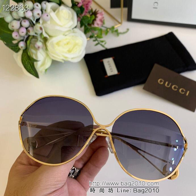 GUCCI古馳 墨鏡 倪妮廣告款太陽鏡 司機駕駛鏡 金屬輕盈蛤蟆鏡  lly1333